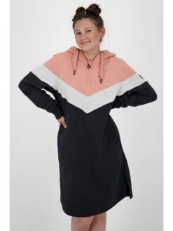 Sweatkleid "Biggi" In Rosa/ Schwarz