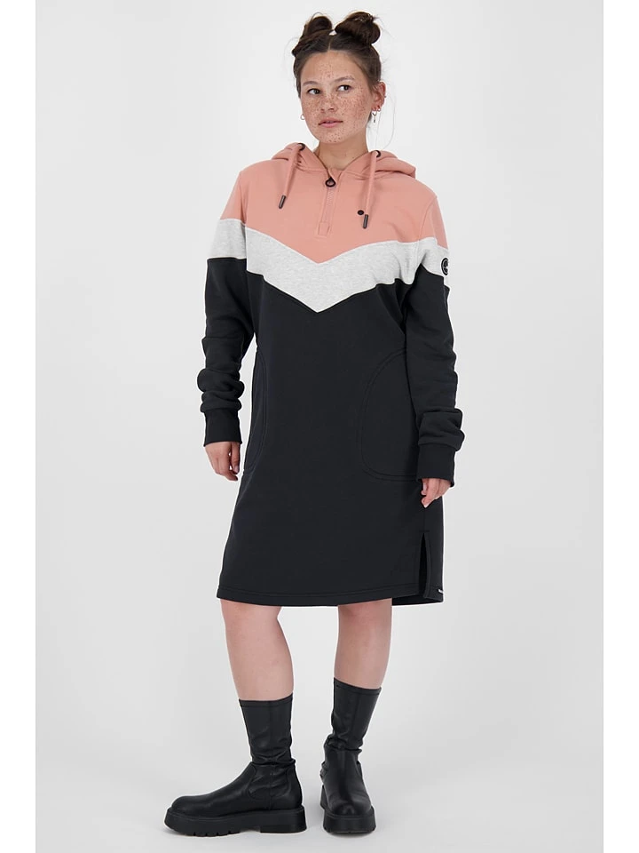 Sweatkleid "Biggi" In Rosa/ Schwarz 5 Sweatkleid "Biggi" In Rosa/ Schwarz – Bild 5