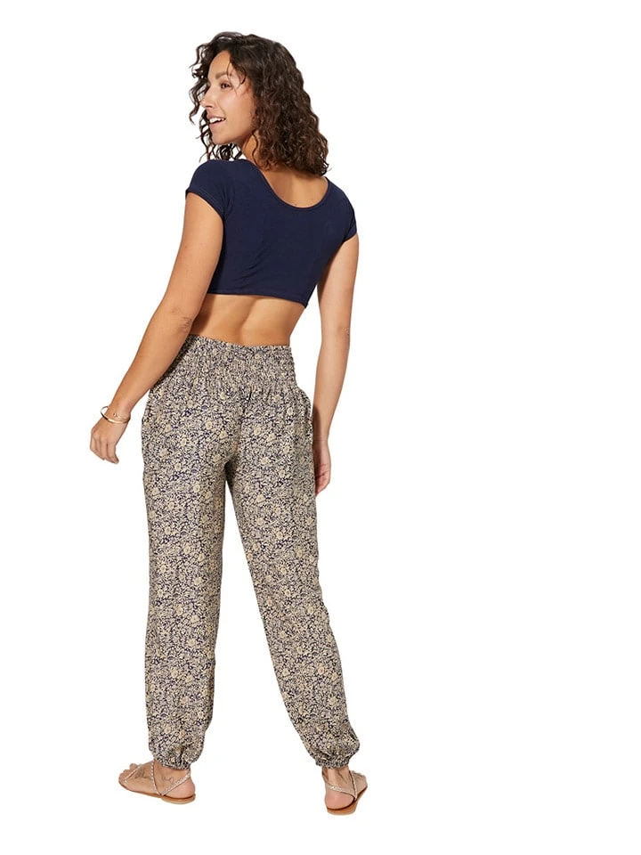 Hose In Beige/ Dunkelblau 2 Hose In Beige/ Dunkelblau – Bild 2