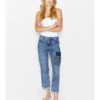 Angels Straight-Jeans Darleen TU Patch In Light Blue Used