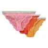 3er-Set: Slips In Rosa/ Rot/ Orange
