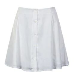 Calvin Klein Rock - Logo AOP Flirty Skirt - Bright White