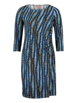 CARTOON Kleid In Blau/ Braun