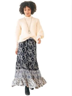 Heine Rock In Blau/ Beige -Triumph Verkäufe heine rock in blau beige 3