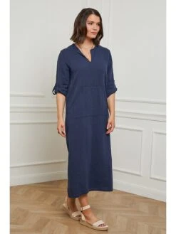 Leinen-Kleid In Dunkelblau -Triumph Verkäufe le monde du lin leinen kleid in dunkelblau 2