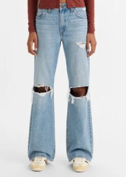 Jeans Baggy Bootcut In Z7908 Medium Indigo Destructed