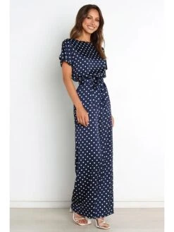 Jumpsuit In Dunkelblau/ Weiß -Triumph Verkäufe pretty summer jumpsuit in dunkelblau weiss 2