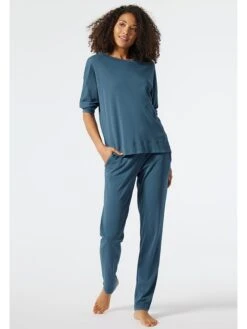 Schiesser Pyjama In Blau