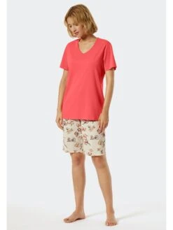 Schiesser Pyjama In Koralle/ Creme -Triumph Verkäufe schiesser pyjama in koralle creme 2