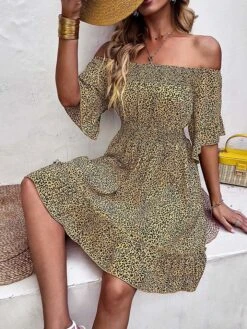 Kleid In Gelb/ Schwarz -Triumph Verkäufe tina kleid in gelb schwarz 2