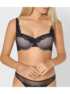Triumph Schalen-BH "Lace Spotlight" In Grau/ Schwarz