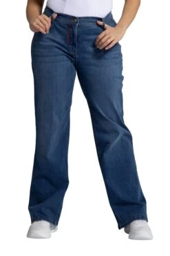 Ulla Popken Jeanshose Mit Stickerei An Seitennaht In Blau