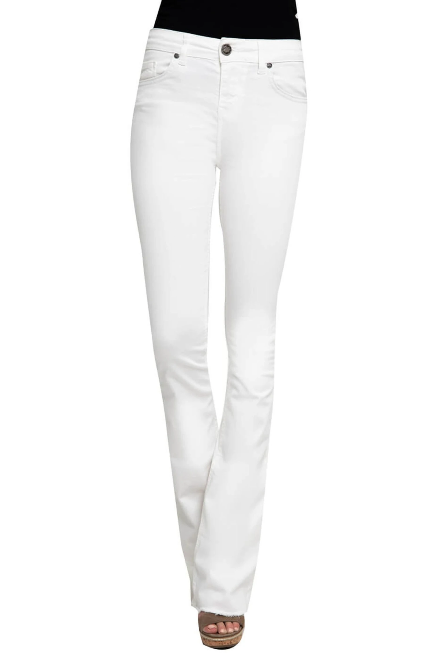 Hose Leona Flare White In Weiß 1 Hose Leona Flare White In Weiß